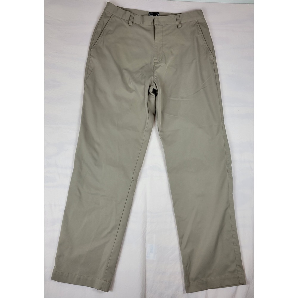 Adidas Golf Pants Vented Mens 32x32 Khaki Stretch Performance Flat Front AE7002